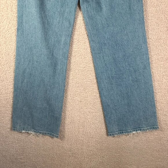 AYR Womens Secret Sauce Comfort Wide Leg Stretch Jean Sz 30 Blue Boho Distressed - Picture 4 of 11